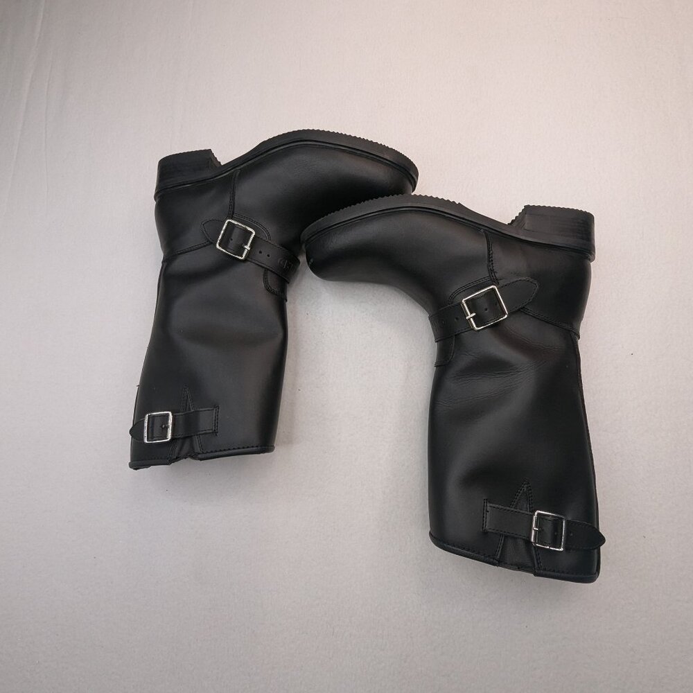 Men’s Oxford Cruiser Black Leather Motorcycle Boots Sz 43 US 9 - Picture 10 of 14
